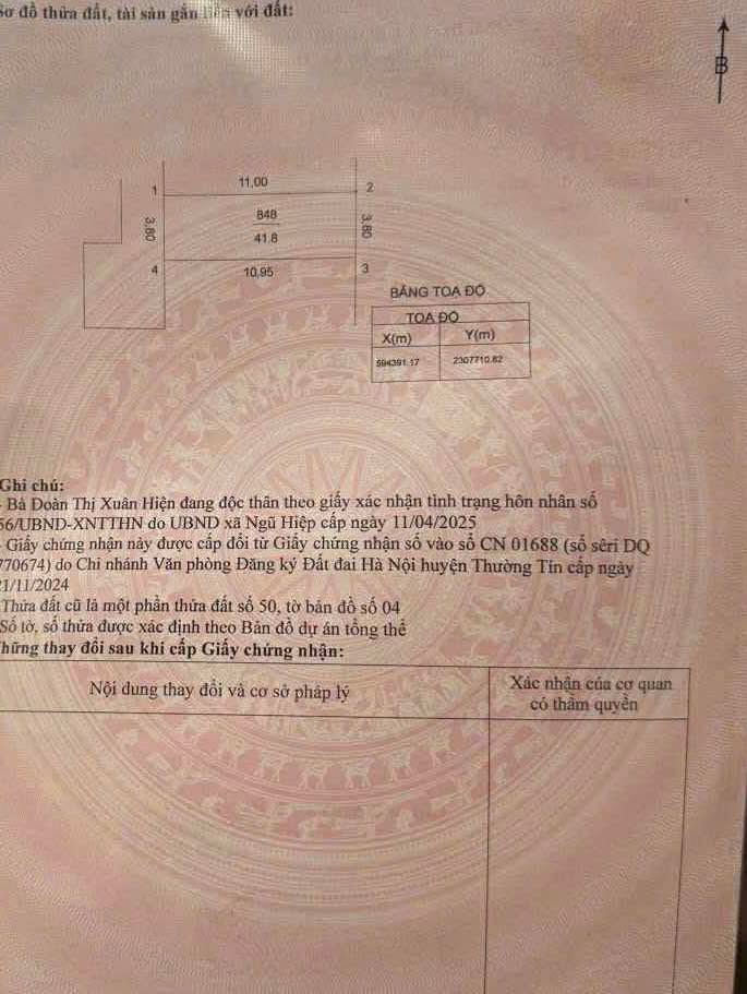 Đất nền Chương Dương Thường Tín 41.8m² giá 2 tỷ - Sổ đỏ chính chủ, tiềm năng tăng giá!