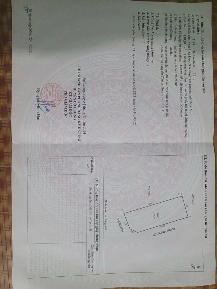 Lô đất góc Đông Sơn, Đô Lương 150m² giá chỉ 1.8 tỷ - Cơ hội đầu tư hấp dẫn!