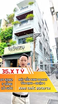 Nhà mặt tiền Tân Định Quận 1 82m² giá thỏa thuận - Vị trí đắc địa đầu tư sinh lời!