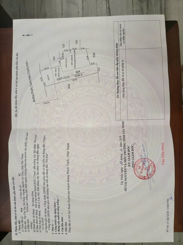 Đất nền Gò Dầu Tây Ninh 1036m² giá 6.5 tỷ - Đầu tư sinh lời ngay!