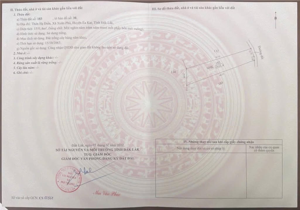 Đất nền 5000m² xã Xuân Phú, Ea Kar, Đắk Lắk - Giá chỉ 299 triệu, quy hoạch đẹp!