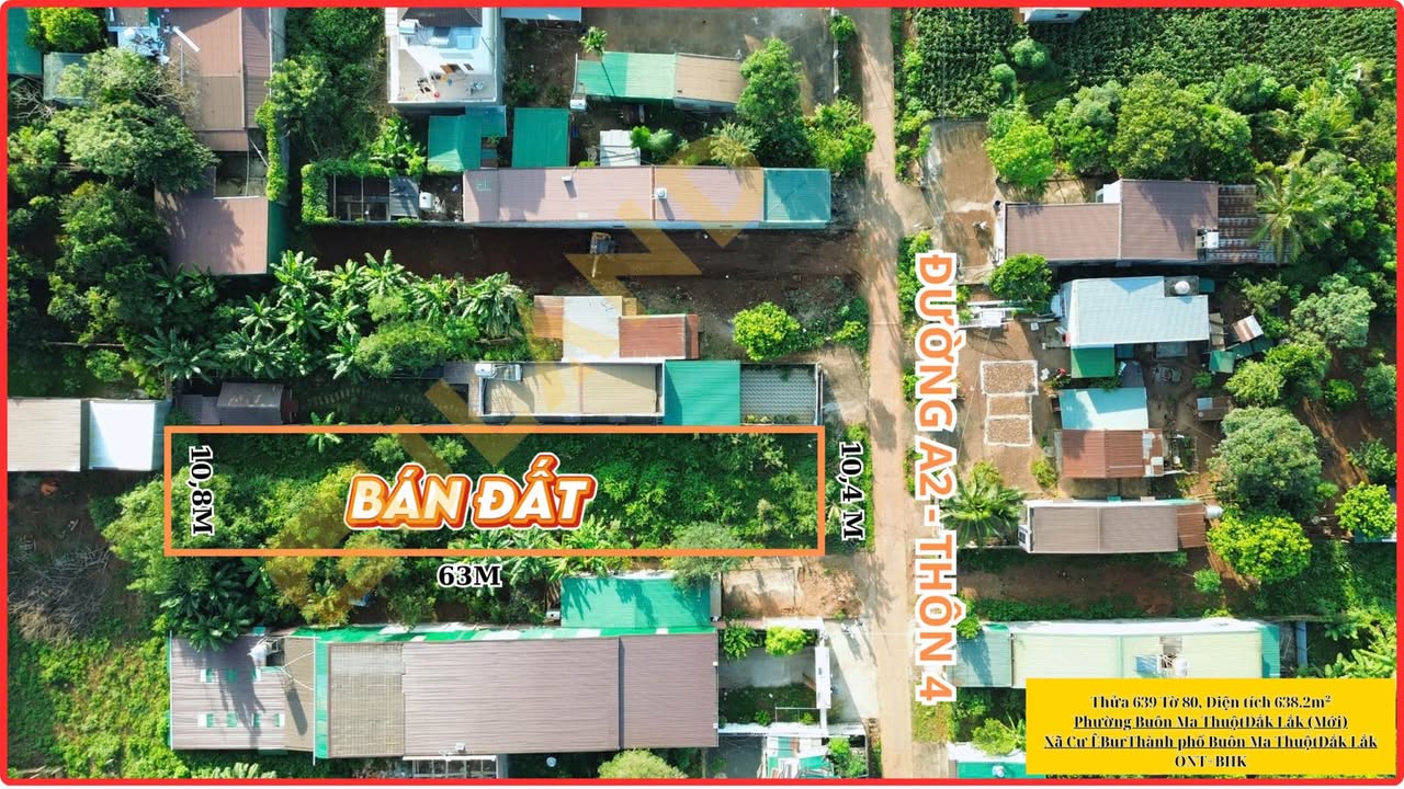 Đất nền Thôn 4 Cư Êbur 638m² giá chỉ 3.x tỷ - Đầu tư sinh lời ngay!