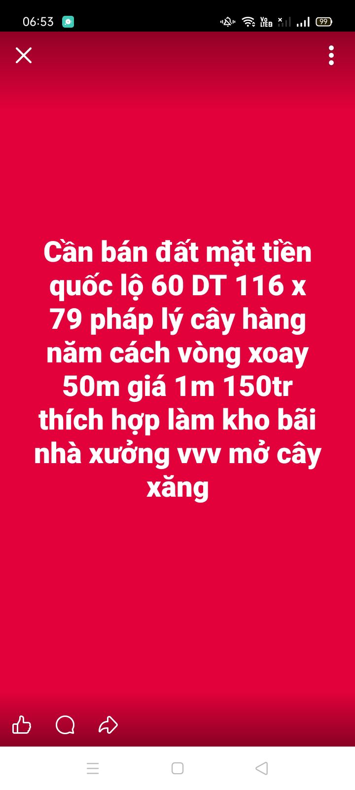 Đất mặt tiền Quốc lộ 60 Cù Lao Dung 10.000m² - Vị trí đẹp, tiềm năng kinh doanh lớn!