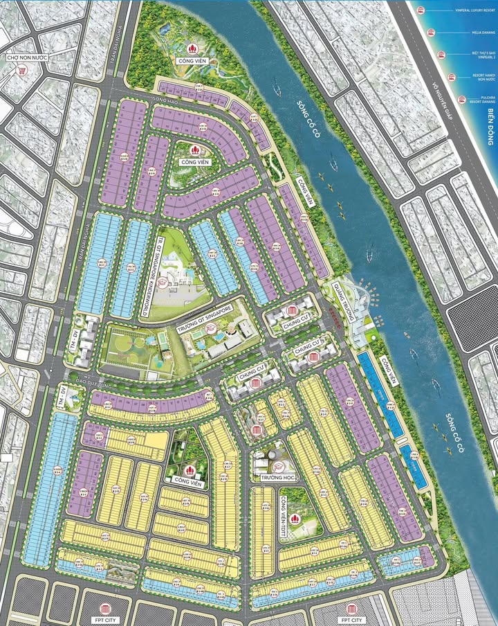 Đất Khu đô thị Phú Mỹ An Đà Nẵng 156.5m² giá 6.8 tỷ - Sổ đỏ chính chủ, sang tên ngay!