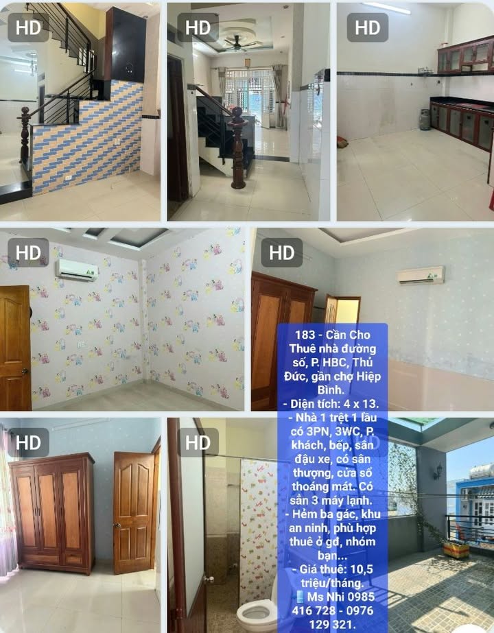 Nhà cho thuê đường Số, Hiệp Bình Chánh, Thủ Đức 52m² - Phù hợp cho gia đình và nhóm bạn!