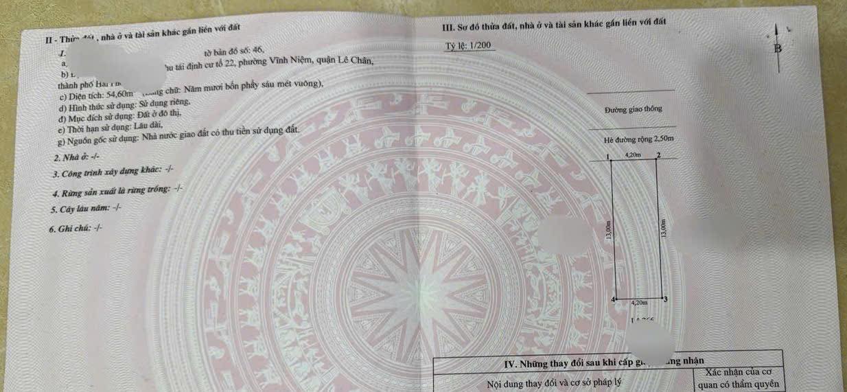 Đất nền TDC Tam Kỳ Hải Phòng 54.5m² giá 92 triệu - Cơ hội đầu tư sinh lời!