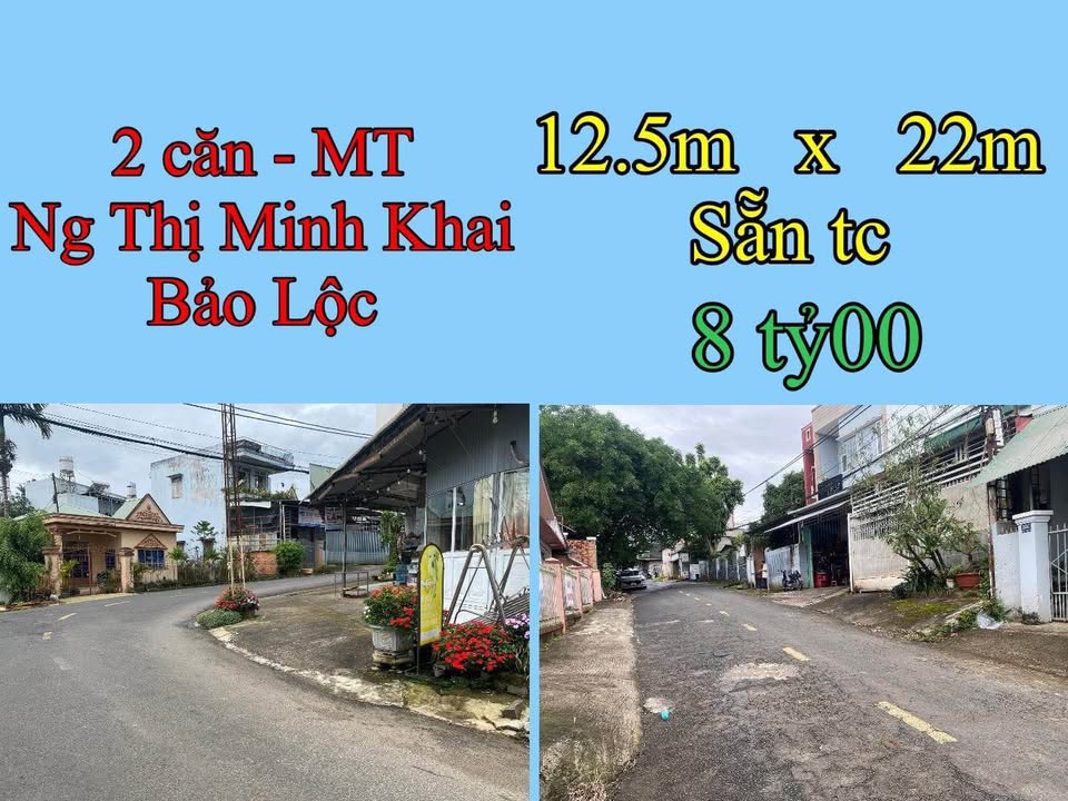 Nhà mặt tiền Nguyễn Thị Minh Khai Bảo Lộc 275m² giá 8 tỷ - Đầu tư sinh lời ngay!