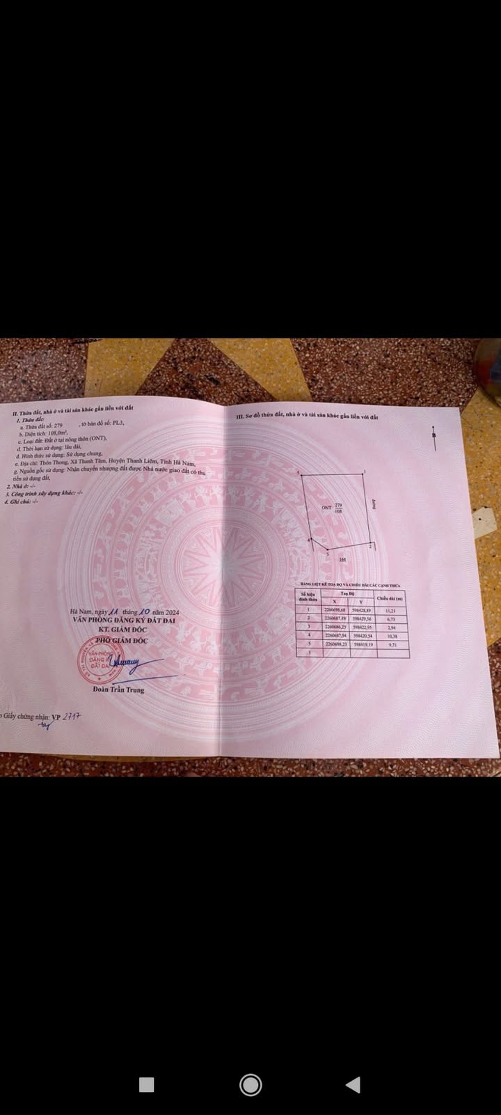 Đất thổ cư Thanh Tâm, Thanh Liêm 108m² giá 2.8 tỷ - Đầu tư sinh lời cao!