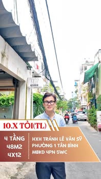 Nhà phố 4 tầng Lê Văn Sỹ, Tân Bình 48m² giá 10 tỷ - Đầu tư sinh lời!