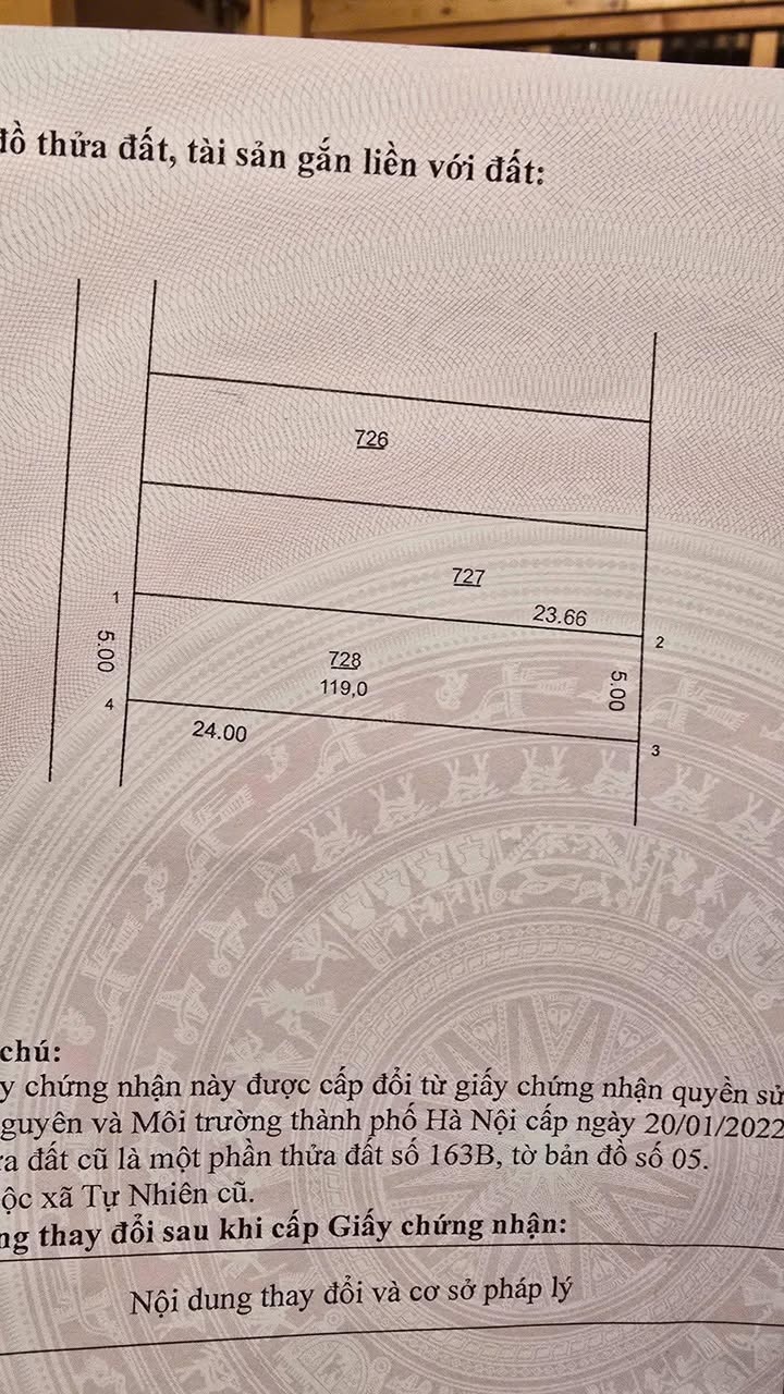 Đất nền 119m² xã Tự Nhiên, Thường Tín - Giá chỉ 4 tỷ, ô tô vào tận nơi!