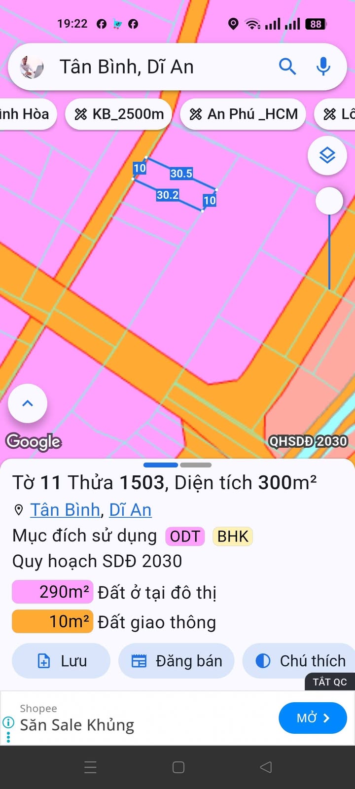 Lô đất 300m² Tân Đông Hiệp - Giá 4.2 tỷ - Đầu tư sinh lời ngay!