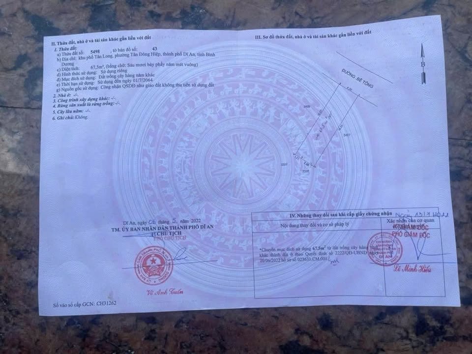 Đất nền chính chủ Tân Đông Hiệp 71.2m² giá 3.4 tỷ - Pháp lý rõ ràng!