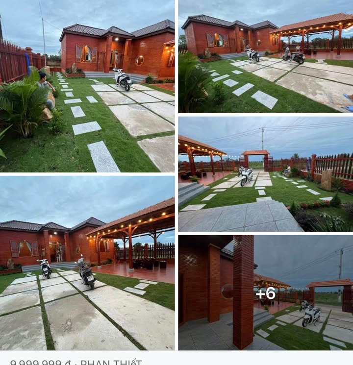 Nhà vườn mặt tiền đường Hàm Liêm 240m² giá 1.25 tỷ - Full nội thất gỗ sang trọng!