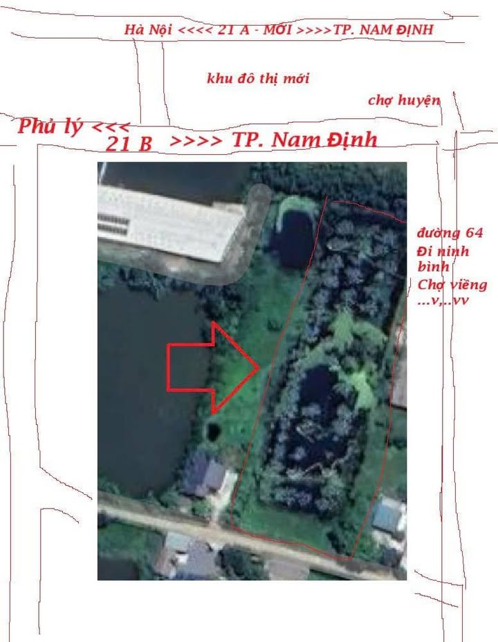 Đất nền Khu trang trại nuôi trồng thủy sản Mỹ Thọ, Bình Lục, Hà Nam 1296m² giá 486 triệu - Cơ hội đầu tư hấp dẫn!