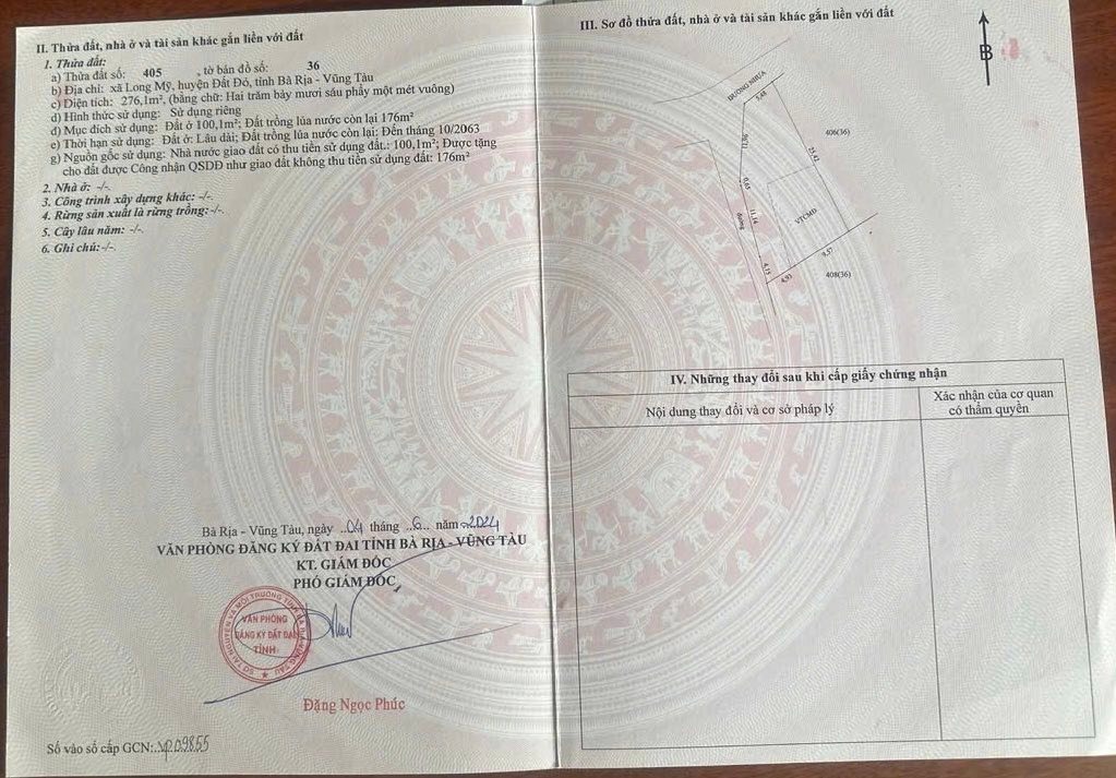 Đất nền Phước Hải Đất Đỏ 276m² giá 2.4 tỷ - Lô góc hai mặt tiền, cách biển chỉ 4km!