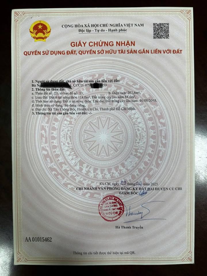 Nhà bán gấp tại Củ Chi 205m² giá 7.9 tỷ - Phong thủy tốt, kinh doanh sầm uất!