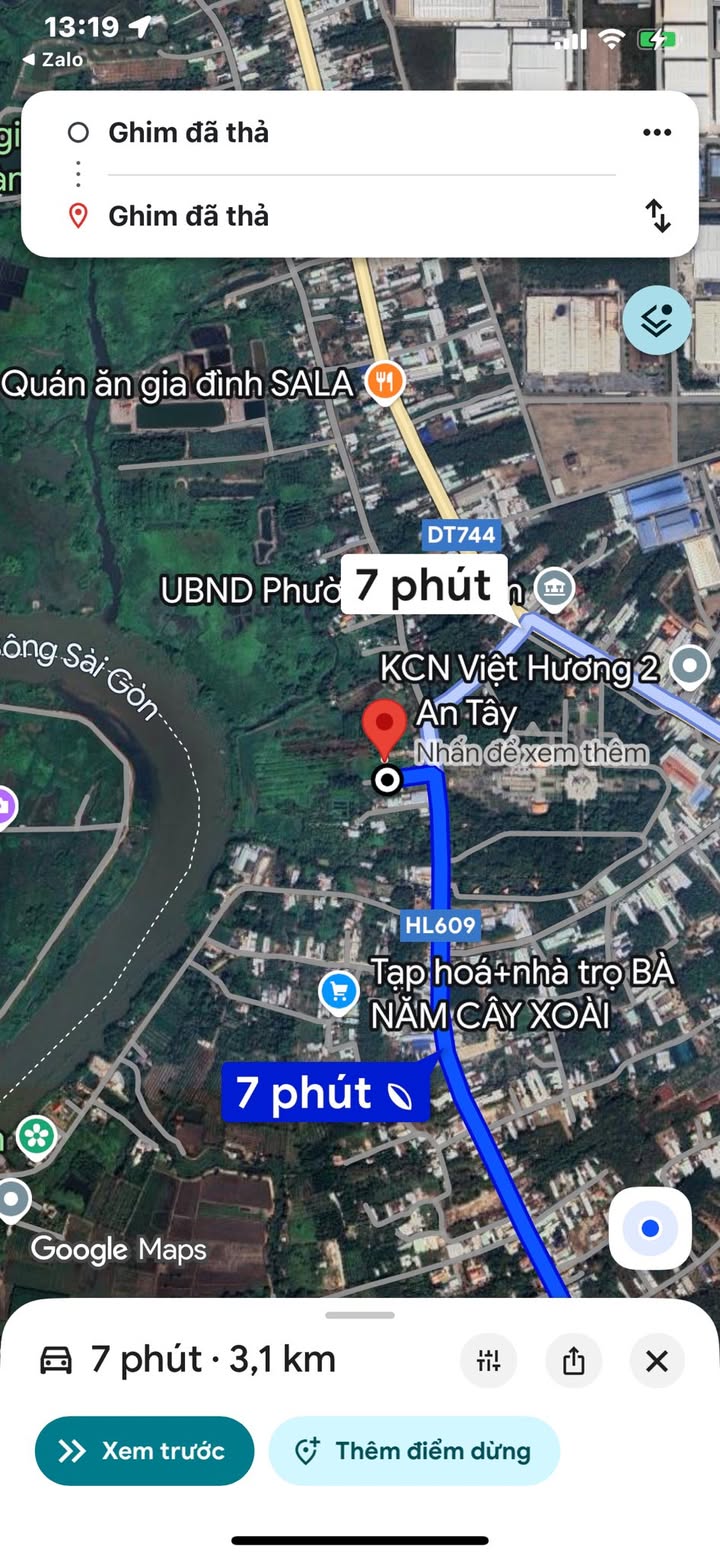 Nhà mặt tiền đường DH 609, xã An Tây, 1068m² giá 6.9 tỷ - Cơ hội đầu tư lý tưởng!