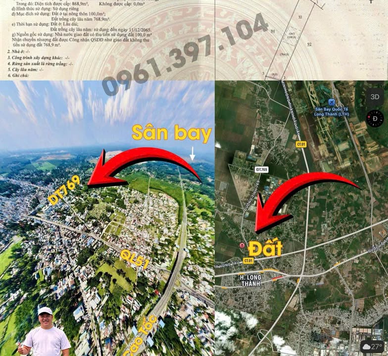 Đất nền Long Thành 1000m² giá 5 tỷ - Đầu tư sinh lời lý tưởng!