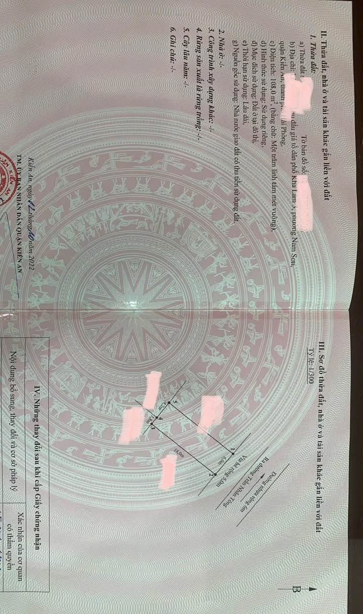 Đất đấu giá Kha Lâm 3, Kiến An 108m² giá 6.48 tỷ - Quay mặt ra công viên thoáng đãng!