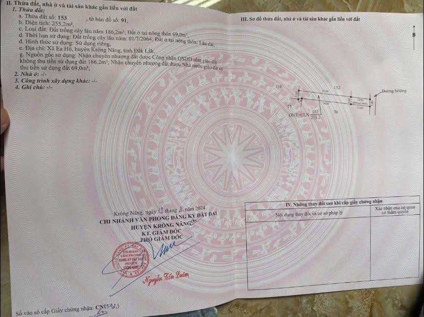 Đất nền Ea Hồ Krông Năng 250m² giá 360 triệu - Mặt tiền bê tông thông thoáng!