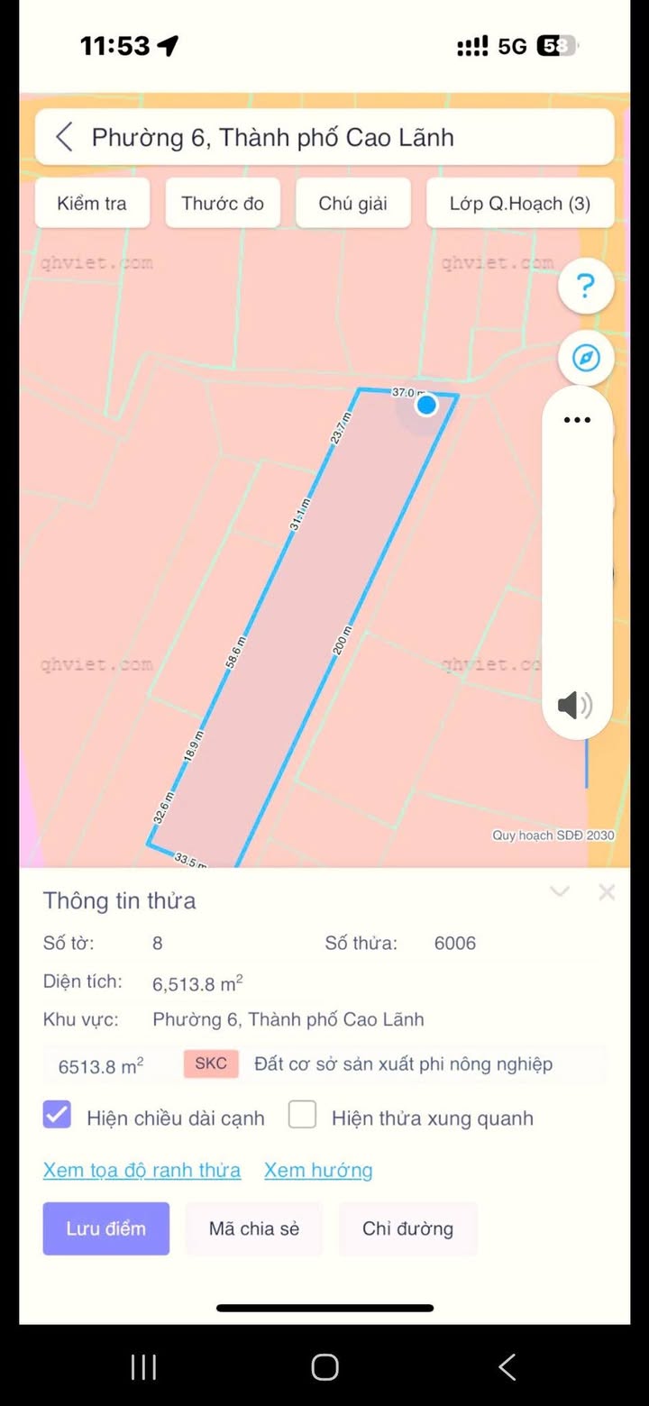 Đất nền 6.500m² tại Cao Lãnh, Đồng Tháp - Giá 6.5 tỷ, Sổ đỏ chính chủ!