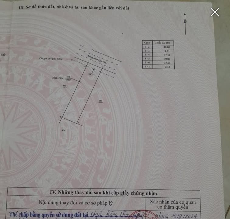 Đất thổ cư 400m² mặt đường nhựa thôn 6b Nông trường 719 - Giá chỉ 1.2 tỷ, thương lượng tốt!