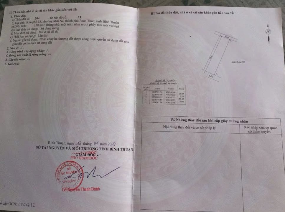 Đất thổ cư Mũi Né 150m² giá thỏa thuận - Mặt tiền sầm uất, gần biển!