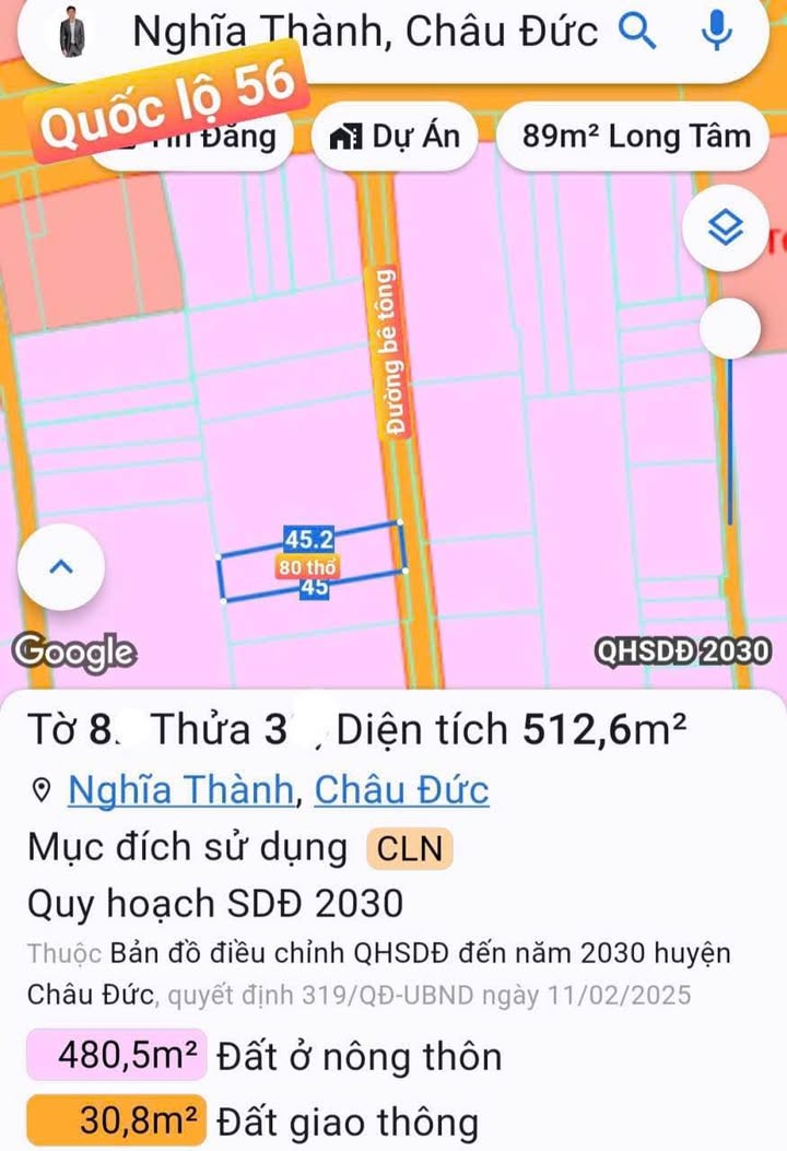 Đất nền Nghĩa Thành, Châu Đức 495m² giá 2.279 tỷ - Đầu tư sinh lời ngay!