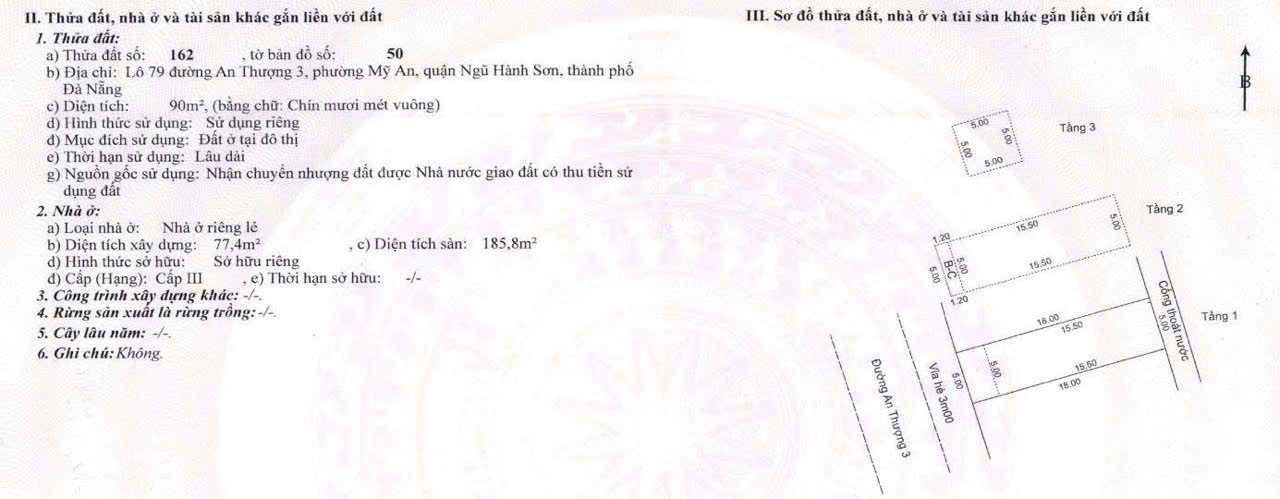 Đất nền đường An Thượng 3, Đà Nẵng 90m² - Phù hợp kinh doanh dịch vụ