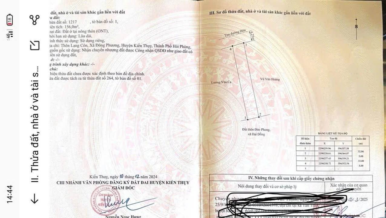 Đất nền Lạng Côn, Kiến Thụy 156m² giá 3 tỷ - Đầu tư sinh lời ngay!