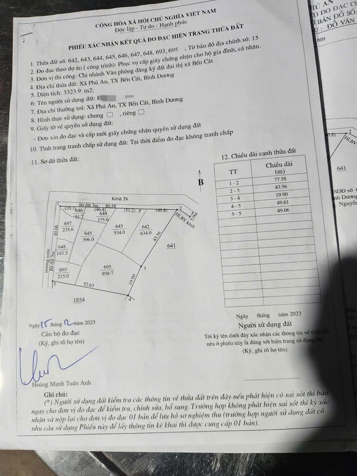 Đất vườn Phú An Bến Cát 3.323m² - Cơ hội đầu tư hấp dẫn!