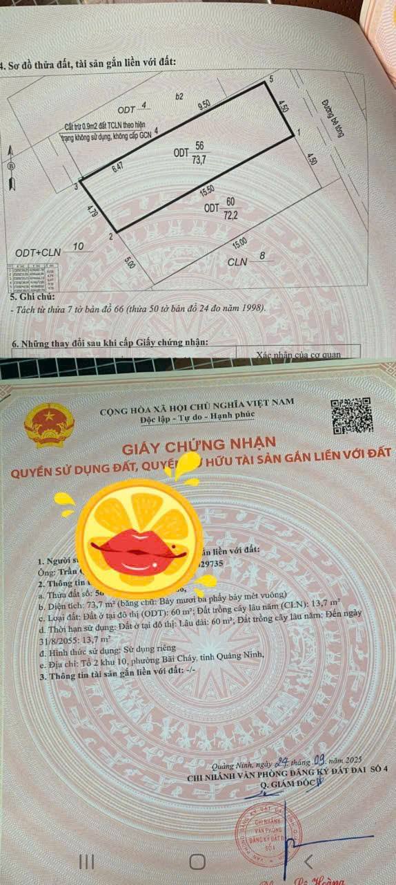 Đất thổ cư Bãi Cháy 72m² giá 2 tỷ - Đường ô tô tải vào thuận lợi!