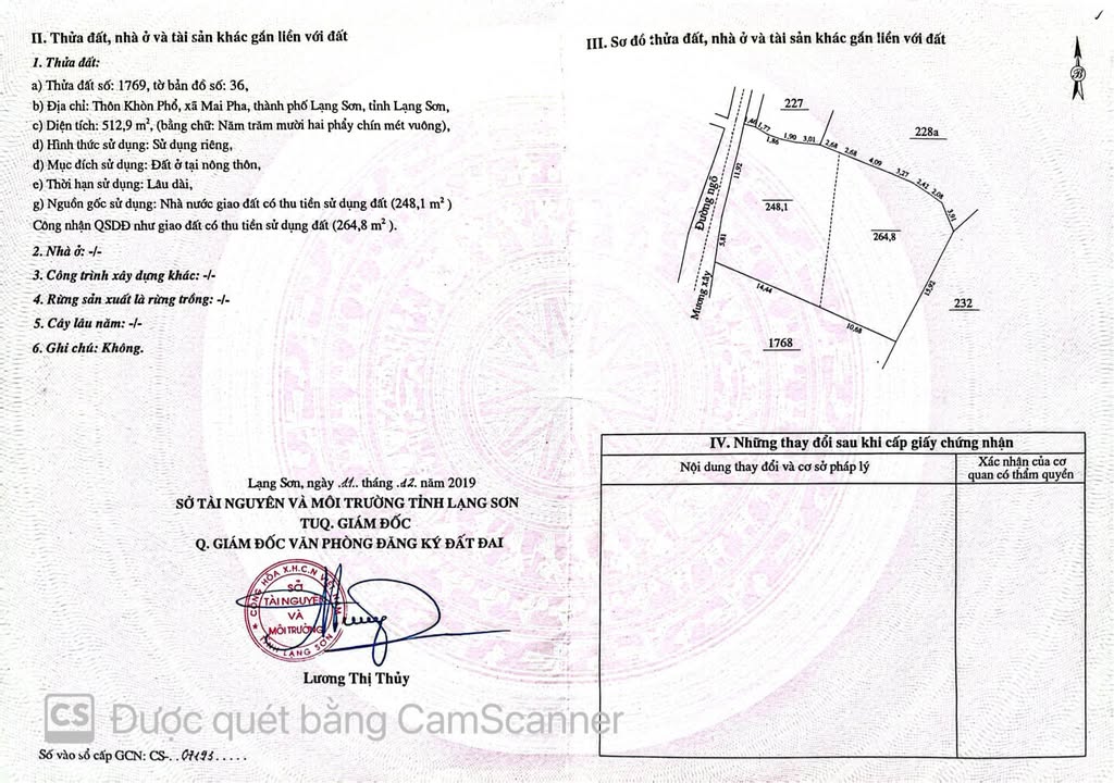 Đất thổ cư 512m² chính chủ tại phường Đông Kinh, Lạng Sơn - Giá chỉ 6.656 tỷ!