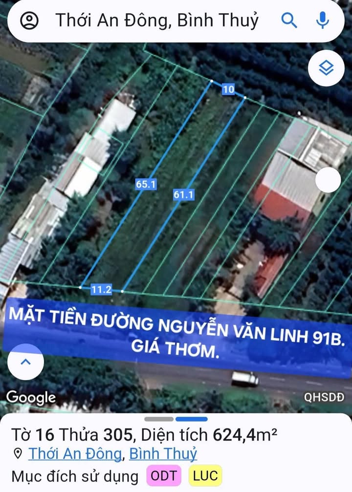 Đất nền mặt tiền Nguyễn Văn Linh 626m² giá 4 tỷ - Cơ hội đầu tư tuyệt vời!