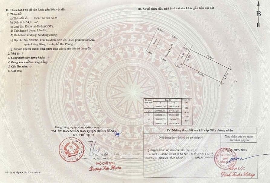 Đất nền Sở Dầu, Hồng Bàng 54m² giá 4.644 tỷ - Đường nội bộ 7m, thuận tiện giao thông!