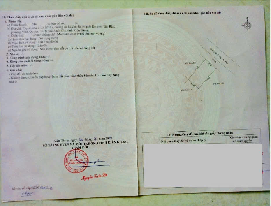 Nền biệt thự KĐT LB Tây Bắc Rạch Giá 195m² giá 3,05 tỷ - Đầu tư sinh lời ngay!