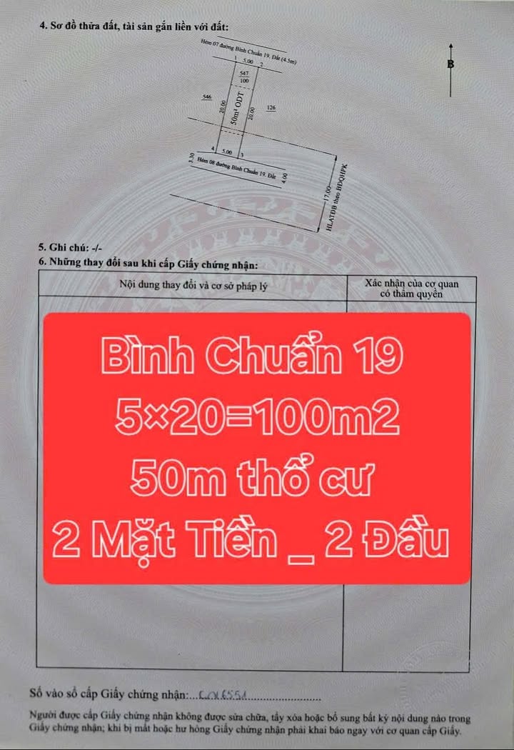 Đất nền Bình Chuẩn, Thuận An 100m² giá 2.35 tỷ - Đầu tư sinh lời ngay!