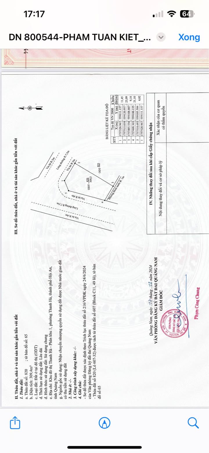 Đất nền lô góc Thanh Hà Hội An 309m² giá 10.55 tỷ - Cơ hội đầu tư hấp dẫn!