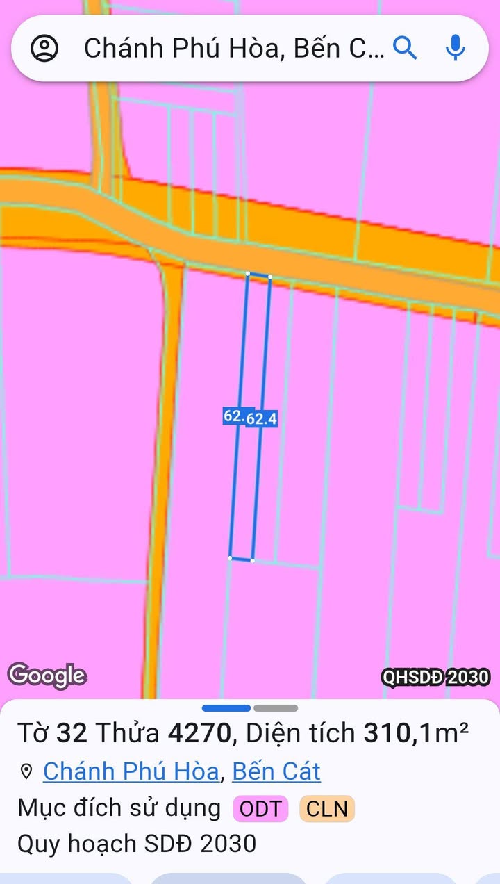 Đất nền Chánh Phú Hòa, Bến Cát 310m² giá 1 tỷ - Đầu tư sinh lời ngay!