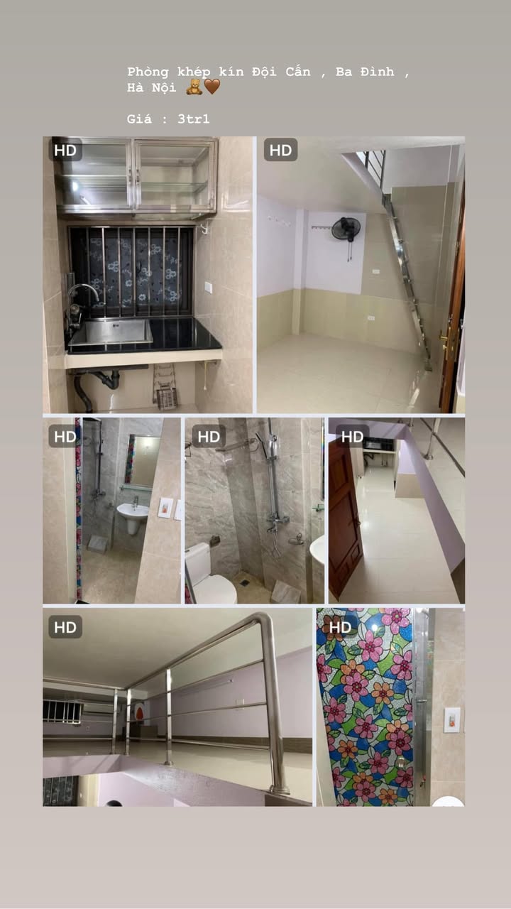 Phòng trọ cho thuê tại Ba Đình 20m² chỉ 3.1 triệu - Ngập tràn ánh sáng tự nhiên!