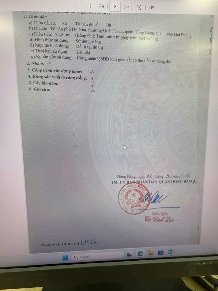 Nhà phố Quán Toan 85m² giá chỉ 20 triệu/m² - Sẵn sàng vào ở ngay!