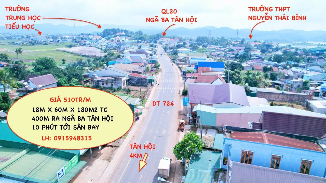 Đất mặt tiền ĐT724, Đức Trọng, 1080m² giá 9.5 tỷ - Vị trí kết nối đắc địa!