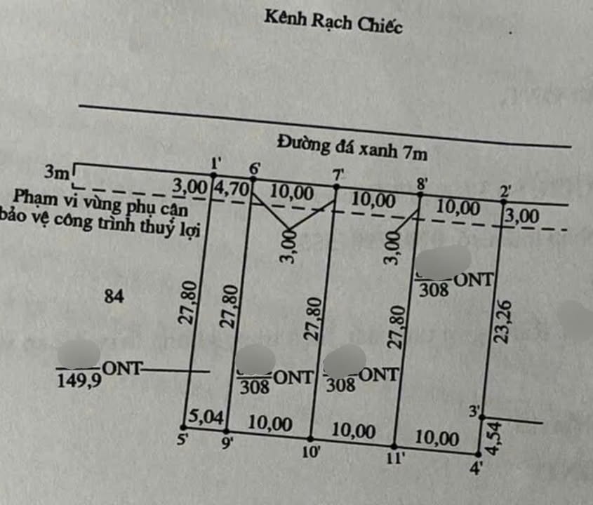 Đất thổ cư Thạnh Lợi, Bến Lức 308m² giá 1.15 tỷ - Cơ hội đầu tư tuyệt vời!