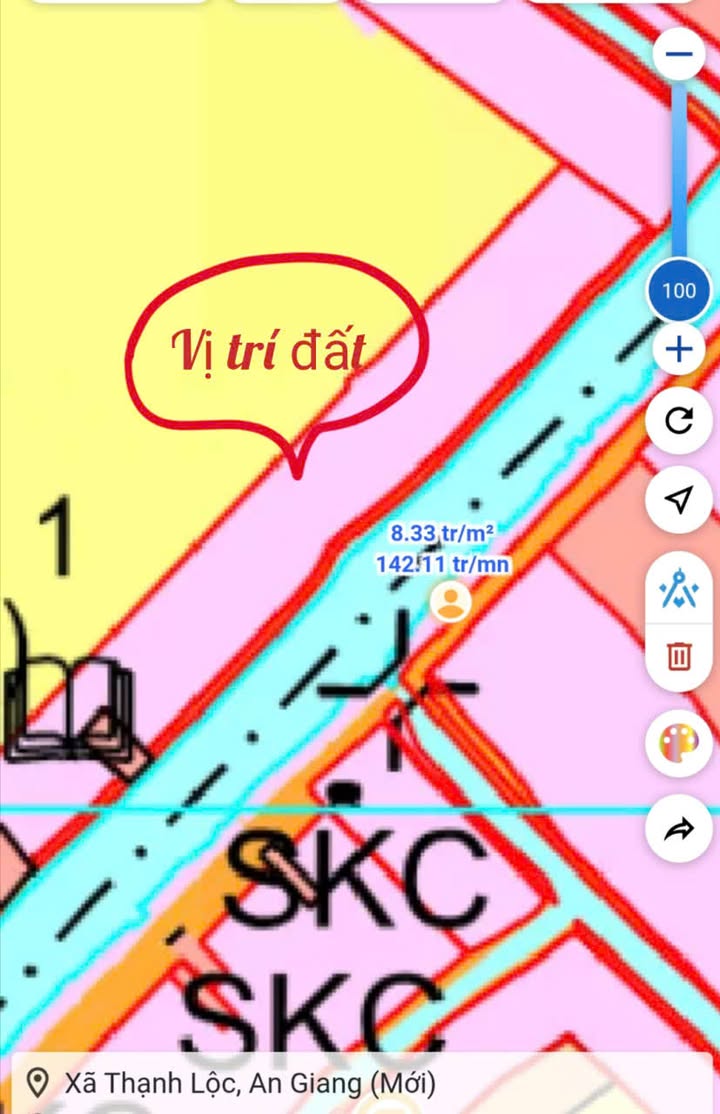 Đất mặt tiền 22m tại xã Thạnh Lộc, An Giang - Giá 850 triệu, cơ hội đầu tư tốt!