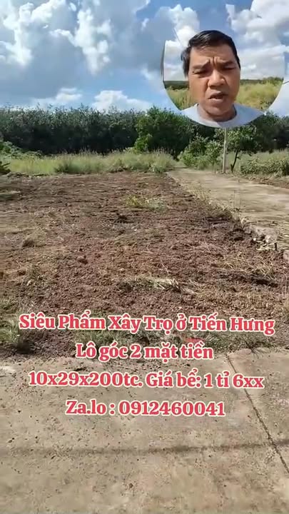 Đất nền Tiến Hưng 290m² giá 1.6 tỷ - Lô góc 2 mặt tiền tuyệt đẹp!