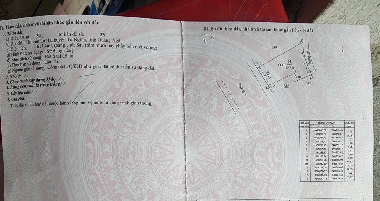 FrontHouse 509 Nguyễn Huệ, La Hà, Tư Nghĩa 617m² giá 15 tỷ - Đầu tư sinh lời ngay!