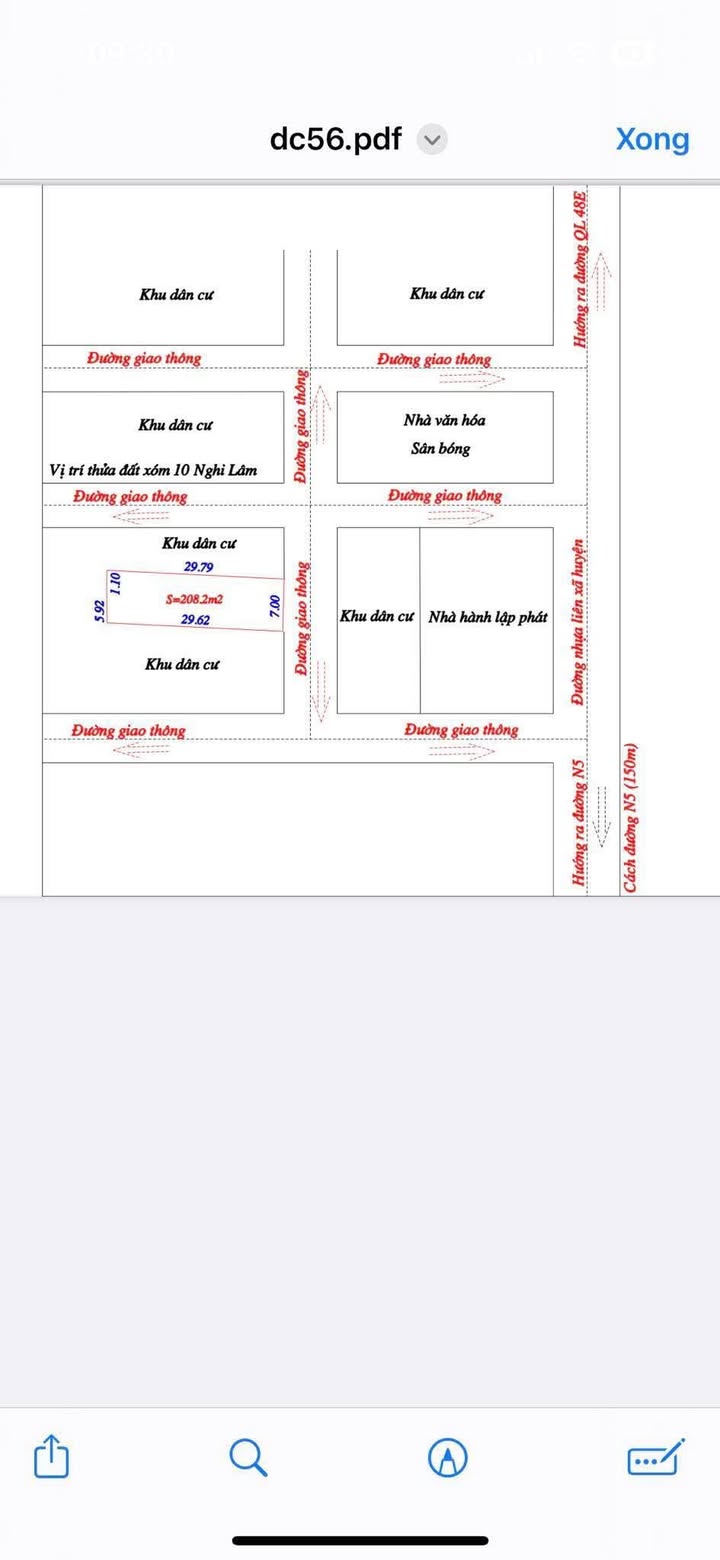 Đất nền Nghi Lâm, Nghi Lộc 208m² giá 1 tỷ - Đầu tư sinh lời cao!