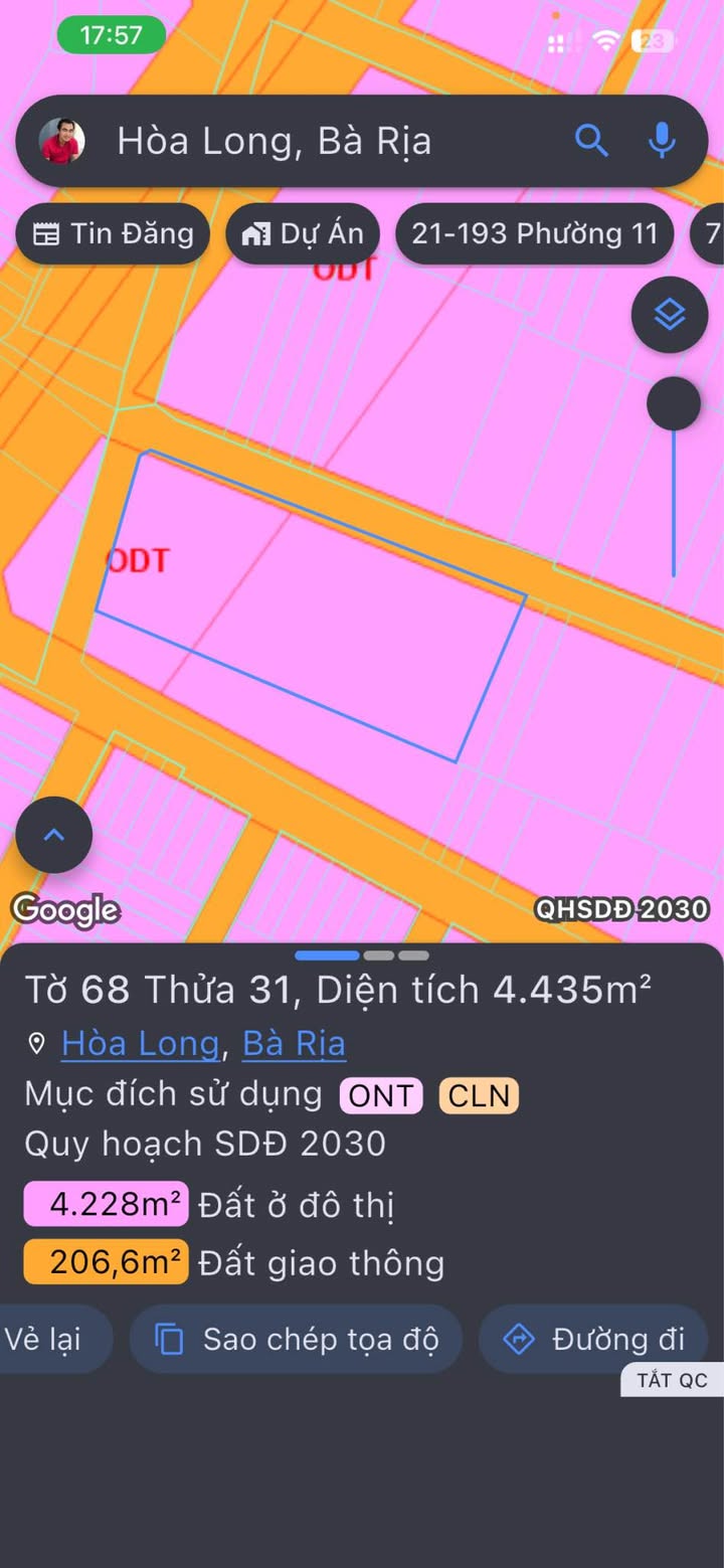 Đất nền Bà Rịa 4435m² giá 27 tỷ - Cơ hội đầu tư hiếm có!