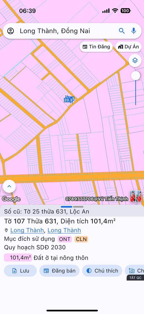 Đất nền Lộc An, Long Thành 100m² - Sổ riêng thổ cư, giá chỉ 1 tỷ!