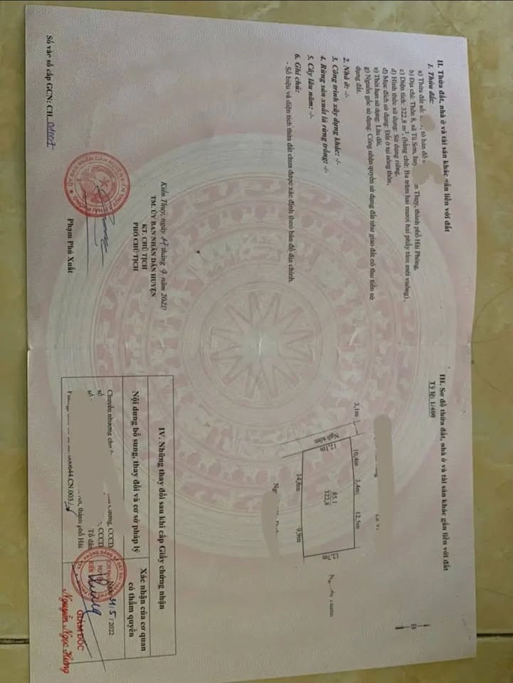 Đất nền Tú Sơn, Kiến Thụy 322m² giá chỉ 1x triệu - Cơ hội đầu tư tuyệt vời!